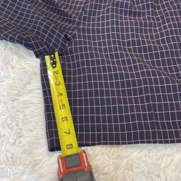 HALEY WOMENS Navy and Pink Checkered DRESSY SHORTS SIZE 10 - Picture 2 of 7